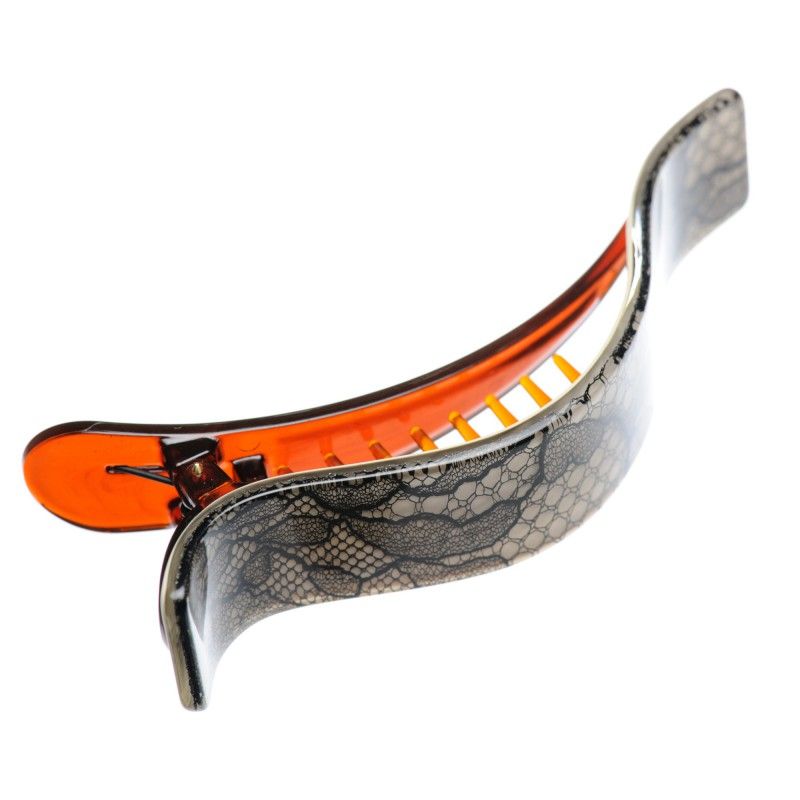 Medium size regular shape Alligator hair clip in Mixed colour texture Kosmart - 1