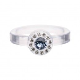 Medium size round shape Metal free ring in Crystal Kosmart - 1