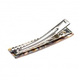 Medium size rectangular shape Alligator hair clip in Onyx Kosmart - 2