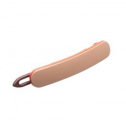 Small size rectangular shape hair clip in Hazel and coral Kosmart - 2