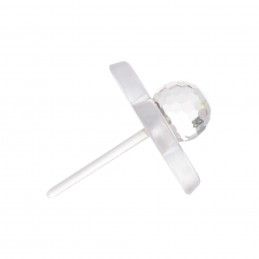 Medium size flower shape Metal free earring in Crystal Kosmart - 3