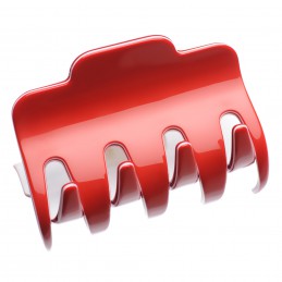 Large size regular shape Hair jaw clip in Marlboro red and white Kosmart - 1