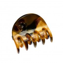 Medium size regular shape hair jaw clip in Black and Gold texture Kosmart - 1