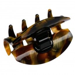 Large size regulae shape hair jaw clip in Black and Gold texture Kosmart - 2