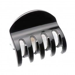 Medium size regular shape hair claw clip in Black and White Kosmart - 1