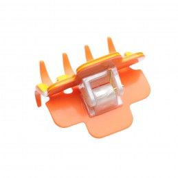Medium size regular shape Hair jaw clip in Yellow and coral Kosmart - 2