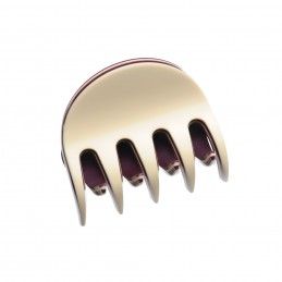 Small size regular shape Hair jaw clip in Ivory and violet Kosmart - 1