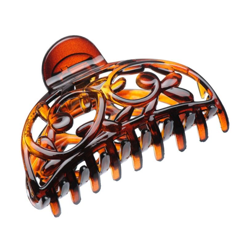 Medium size regular shape hair jaw clip in Brown Kosmart - 1
