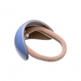 Medium size oval shape hair elastic with decoration in Sky blue and Hazel Kosmart - 2