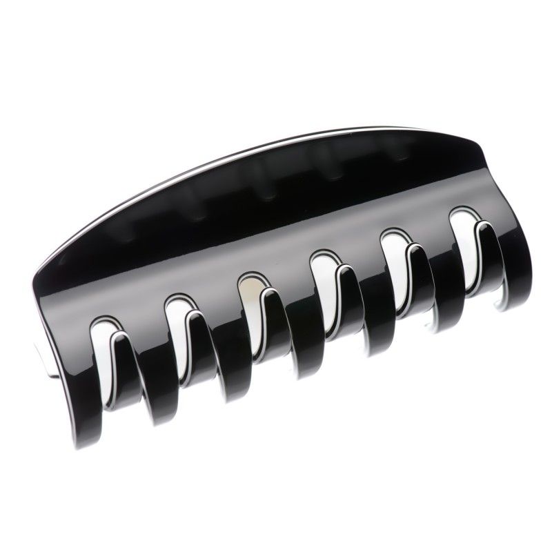 Very large size regular shape hair jaw clip in Black and White Kosmart - 1