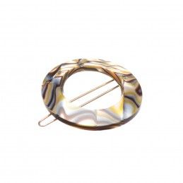 Medium size round shape hair clip in Onyx Kosmart - 1
