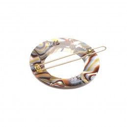 Medium size round shape hair clip in Onyx Kosmart - 2