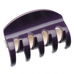 Large size regular shape Hair jaw clip in Violet and ivory Kosmart - 1