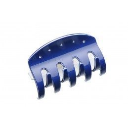 Large size regular shape Hair jaw clip in Blue and white Kosmart - 1