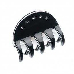 Medium size regular shape Hair jaw clip in Black and white Kosmart - 1