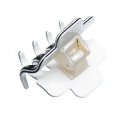 Medium size regular shape Hair jaw clip in Black and white Kosmart - 2