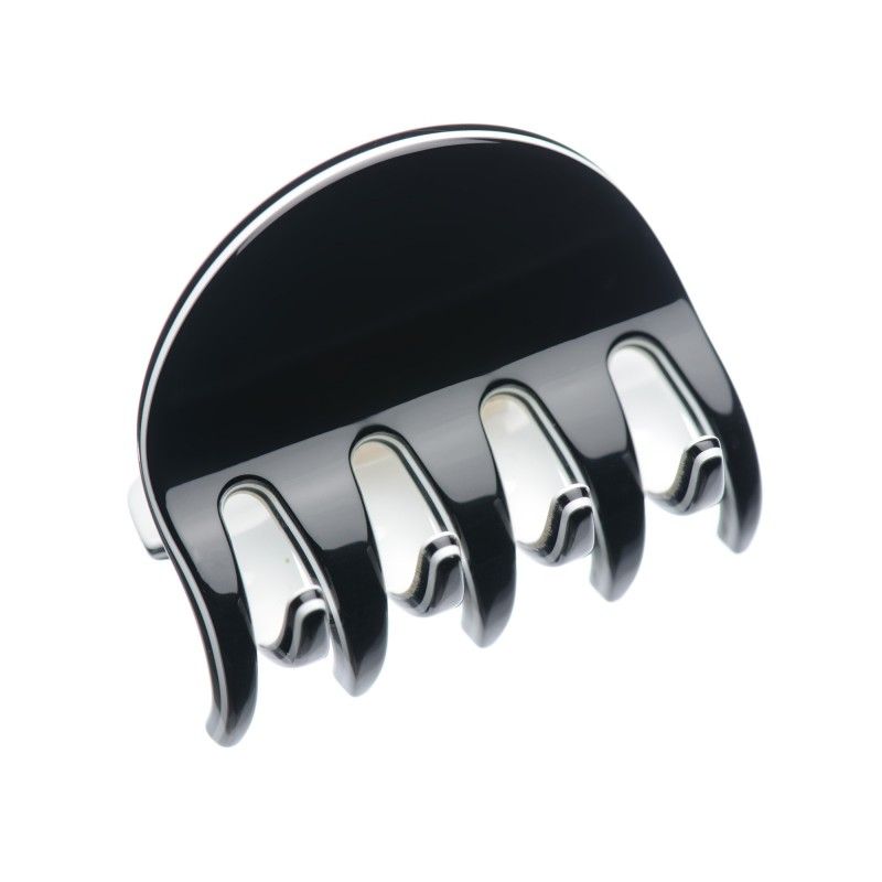 Medium size regular shape Hair jaw clip in Black and white Kosmart - 1