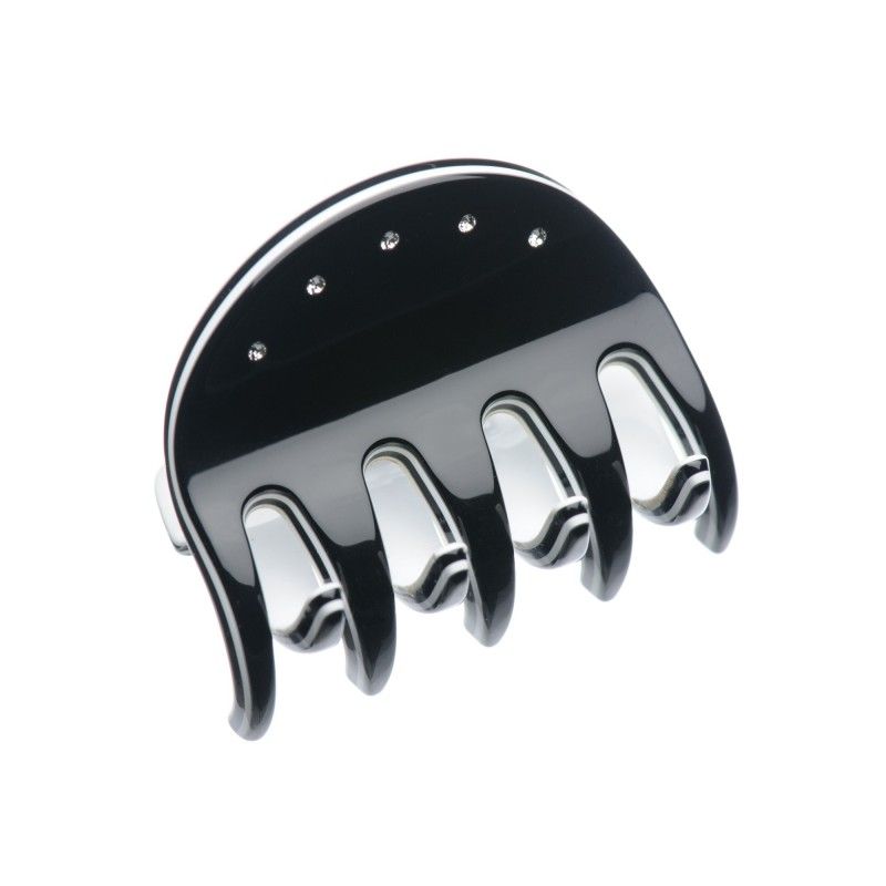 Small size regular shape Hair jaw clip in Black and white Kosmart - 1
