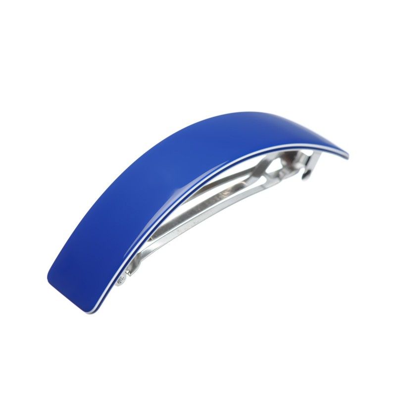 Large size rectangular shape Hair barrette in Blue and white Kosmart - 1
