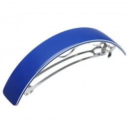 Very large size rectangular shape Hair barrette in Blue and white Kosmart - 1