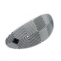 Very large size oval shape Hair barrette in Black and white Kosmart - 1