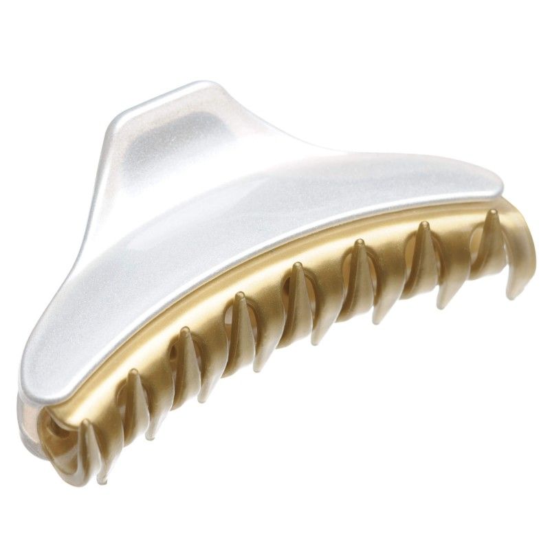 Medium size regular shape Hair claw clip in White Kosmart - 1