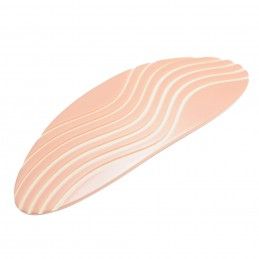 Large size oval shape Hair barrette in Old pink and ivory Kosmart - 1