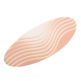 Large size oval shape Hair barrette in Old pink and ivory Kosmart - 2