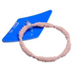 Medium size special ornament Hair elastic with decoration in Light grey and fluo electric blue Kosmart - 2