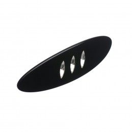 Medium size oval shape Hair clip in Black Kosmart - 1