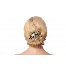 Very large size oval shape Hair barrette in Tokyo blond  - 3