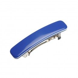 Small size rectangular shape Hair clip in Blue and white Kosmart - 1