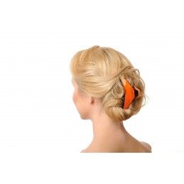 Medium size regular shape Hair claw clip in Orange Kosmart - 3
